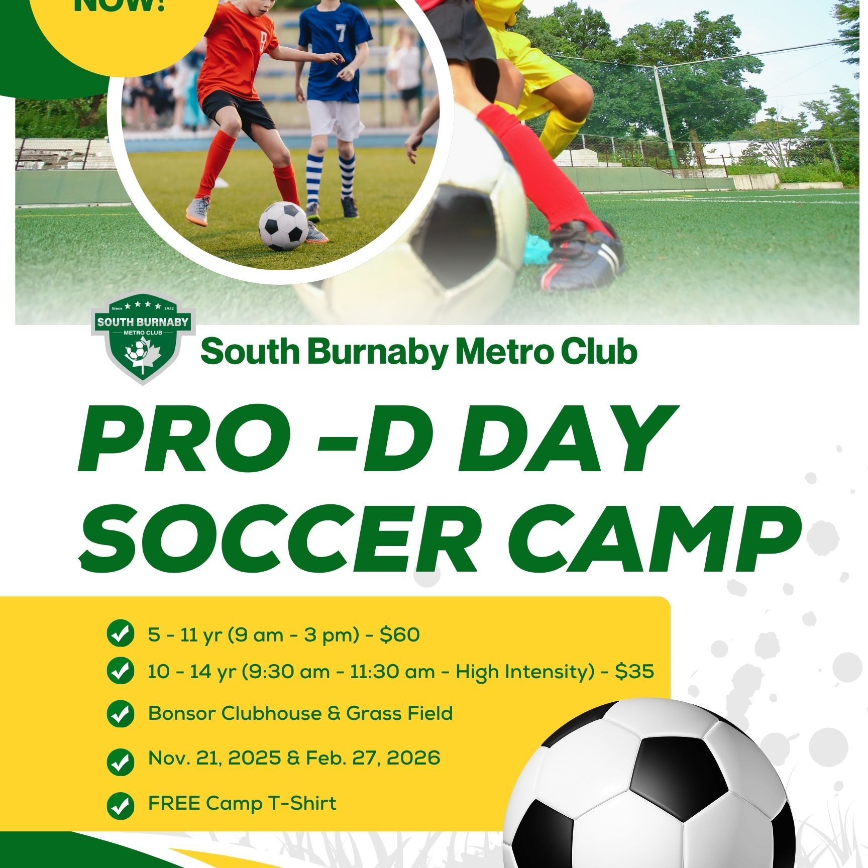 Pro-D Day Youth Soccer Camp Poster